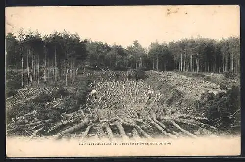 AK Chapelle-la-Reine, Exploitation de Bois de Mine, Forstwirtschaft