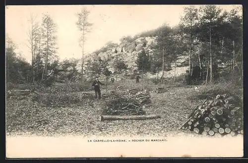 AK La Chapelle-la-Reine, Rocher du Marchais