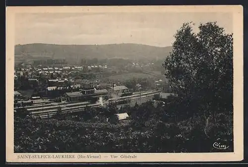 AK Saint-Sulpice-Laurière, La Gare et vue generale