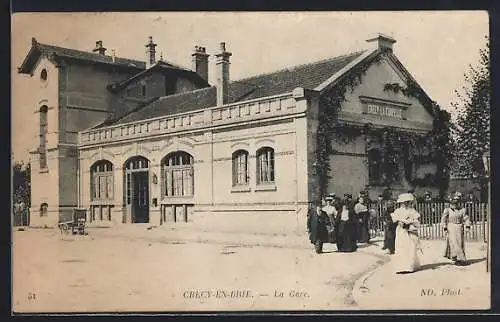 AK Crecy-en-Brie, La Gare