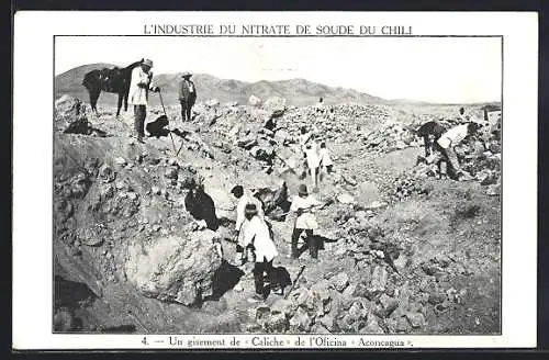 AK Atacama, L`Industrie du Nitrate de Soude du Chili, Salpeter, Un gisement de Caliche