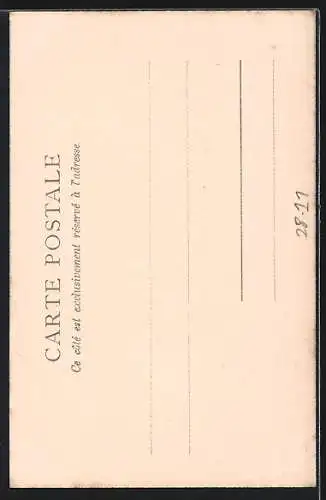 AK Rotkäppchen an der Tür ihrer Grossmutter