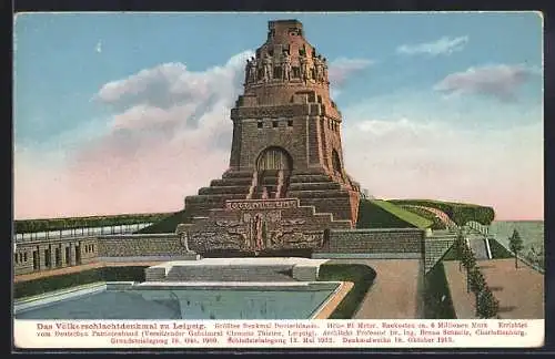 AK Leipzig, Völkerschlachtdenkmal, 1912 fertig gestellt, grösstes Denkmal Deutschlands