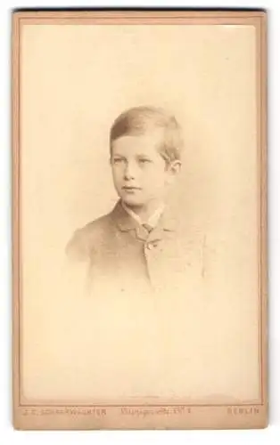 Fotografie J. C. Schaarwächter, Berlin, Leipziger Str. 130, Porträt eines Jungen