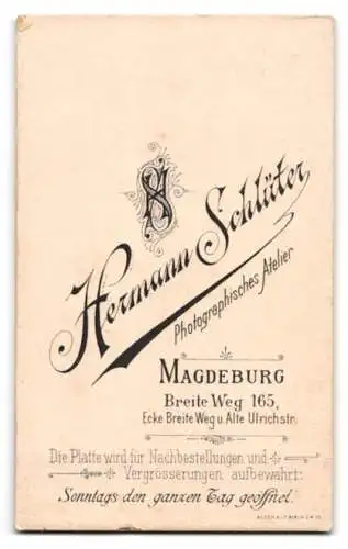 Fotografie Hermann Schlüter, Magdeburg, Breite Weg 165, Porträt einer Frau