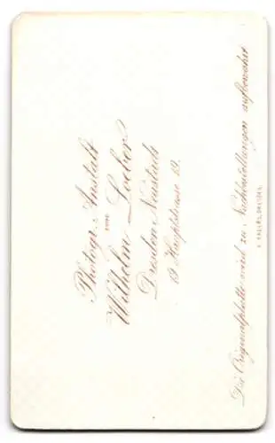 Fotografie W. Loeber, Dresden, Hauptstrasse 19, Porträt eines Mannes mit Bart