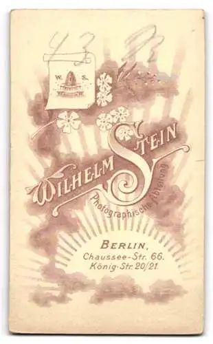 Fotografie Wilhelm Stein, Berlin, Chausseestrasse 66, Porträt einer Dame