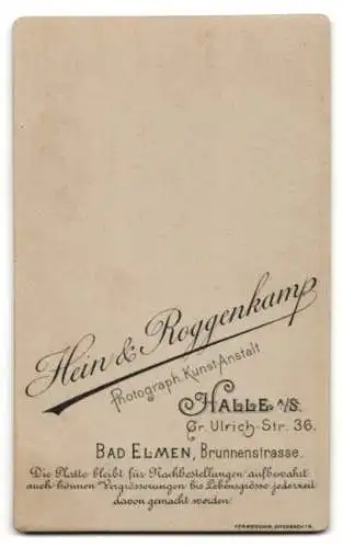 Fotografie Hein & Roggenkamp, Bad Elmen, Brunnenstrasse, Porträt eines eleganten Herrn