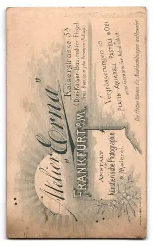 Fotografie Atelier Erna, Frankfurt a.M., Kaiserstr. 5A, Porträt einer jungen Frau