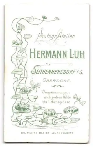 Fotografie Hermann Luh, Seifhennersdorf, Oberdorf, Porträt einer Dame in weisser Bluse