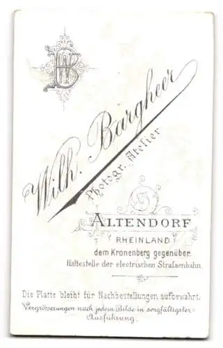 Fotografie Wilh. Bargheer, Altendorf, Porträt eines eleganten Herrn