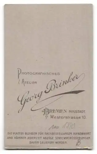 Fotografie Georg Brinker, Bremen, Westerstr. 10, Porträt einer jungen Frau