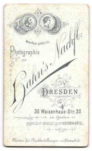 Fotografie Hahn`s Nachf., Dresden, Waisenhaus-Str. 30, Portrait eines eleganten Herrn