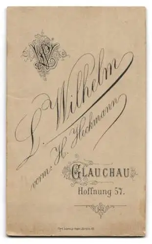 Fotografie L. Wilhelm, Glauchau, Hoffnung 57, Porträt einer jungen Frau