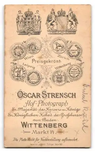 Fotografie Oscar Strensch, Wittenberg, Markt 14, Porträt eines jungen Mannes
