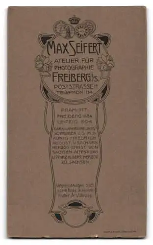 Fotografie Max Seifert, Freiberg, Poststrasse 11, Porträt eines jungen Mannes