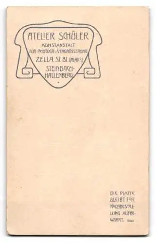 Fotografie Atelier Schüler, Zella St. Blasii, Porträt einer Dame
