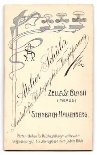 Fotografie Atelier Schüler, Zella St. Blasii, Steinbach-Hallenberg, Porträt eines Herrn mit Schnurrbart