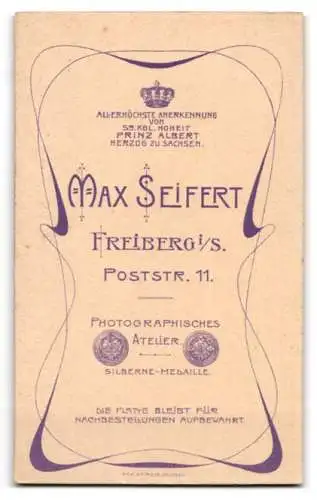 Fotografie Max Seifert, Freiberg, Poststr. 11, Portrait eines Herren im Anzug