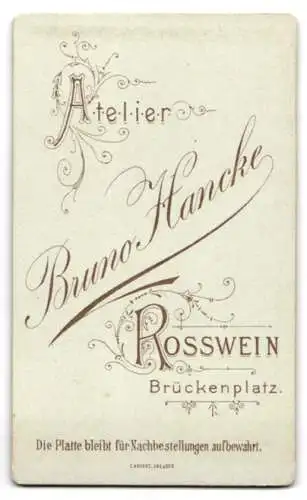 Fotografie Bruno Hancke, Rosswein, Brückenplatz, Kleines Kind im weissen Kleid