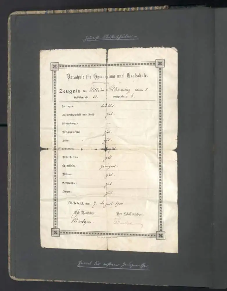 Fotoalbum mit 332 Fotografien, Ansicht Bielefeld, Firma Wilhelm Schlemming, Schlemming GmbH, Autograph Lettow-Vorbeck 7