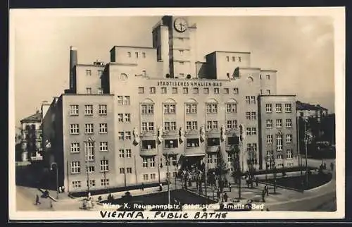 AK Wien, Reumannplatz, Städtisches Amalien-Bad