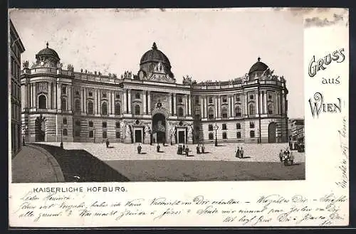 Lithographie Wien, Die Kaiserliche Hofburg