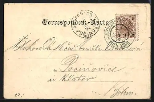 Lithographie Wien, das neue Burgtor, die Michaelerkirche