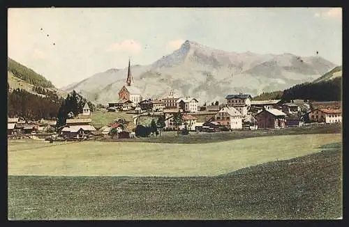 AK Kirchberg im Brixental, Totalansicht mit Kitzbüheler Horn