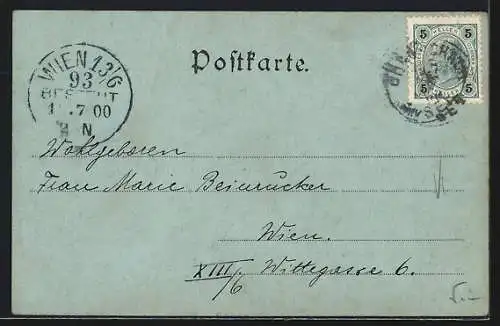 Mondschein-AK Maria Wörth am Wörther See, Uferpartie mit Kirche