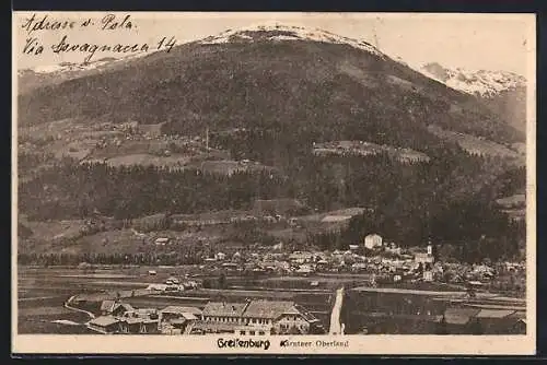 AK Greifenburg /Kärntner Oberland, Teilansicht mit Strassenpartie