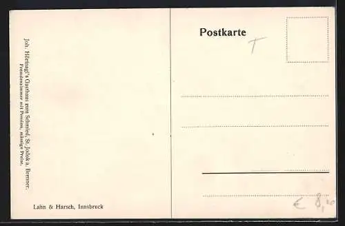 AK St. Jodok a. Brenner, Ortsansicht mit Gasthaus zum Schmied