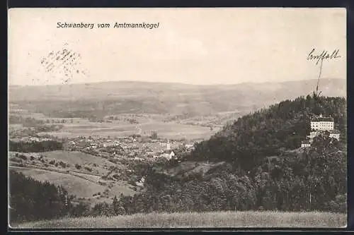 AK Schwanberg, Gesamtansicht vom Amtmannkogel