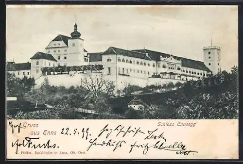 AK Enns, Blick auf das Schloss Ennsegg