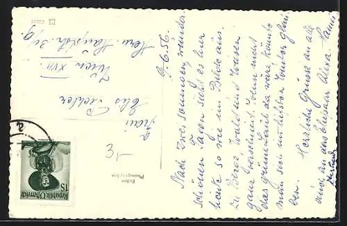 AK Vorderstoder, Ortspartie mit Kirche im Winter