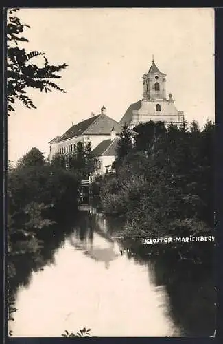 AK Mannersdorf an der Rabnitz, Blick zum Kloster Marienberg