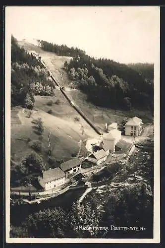 AK Kleinzell /Mühlviertel, Kraftwerk Partenstein aus der Vogelschau