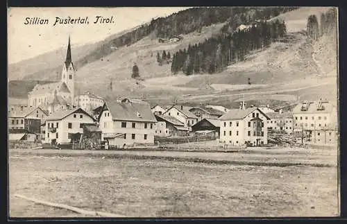 AK Sillian /Pustertal, Teilansicht mit Kirche