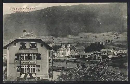 AK Steinach, Villa schöne Aussicht mit Blick zum Ort