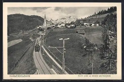 AK Reith, Ortsansicht gegen Wetterstein