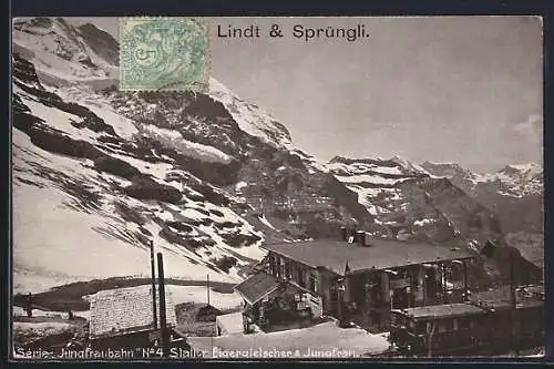 AK Chocolats Lindt & Sprüngli, Jungfraubahn, Station Figeragletscher & Jungfrau