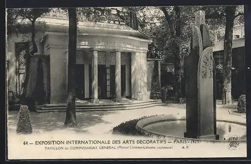 AK Paris, Exposition des Arts Decoratifs 1925, Pavillon du Commissariat General