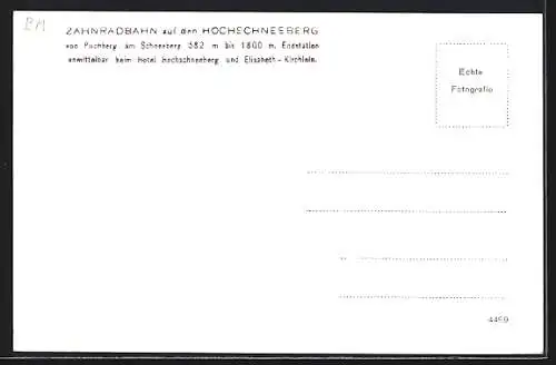 Foto-AK Puchberg a. Sch., Zahnradbahn in Fahrt