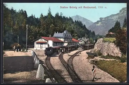 AK Brünig, Station der Bergbahn mit Restaurant