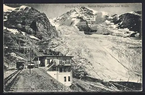 AK Jungfraubahn, Station Eigergletscher und Mönch