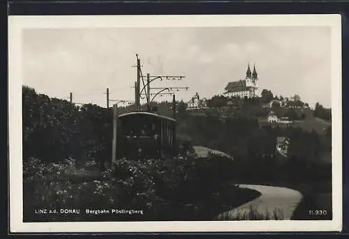 AK Linz a. d. Donau, Bergbahn Pöstlingberg