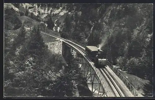 AK Rigi, Rigibahn auf der Schnurtobelbrücke