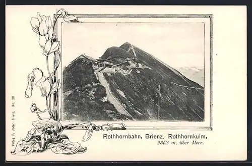 AK Brienz, Rothhornbahn mit Rothhornkulm