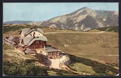 AK Ottoschutzhaus, Berghütte gegen den Schneeberg