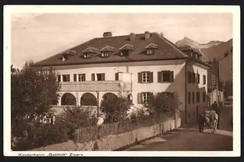 AK Zizers, Kinderheim Gotthilf, Kutsche